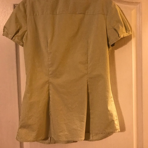 The Limited Lime & white stripe button up top in S - Picture 6 of 7